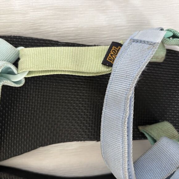 Teva Sandals Womens Size 11 Universal Original Multi Colored Blue Green Tone - Picture 2 of 5